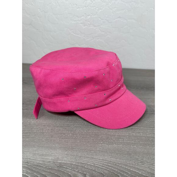 Harley Davidson Pink Y2K Cadet Hat Rhinestone Motorcycle Cap Womens OSFA - Picture 3 of 5